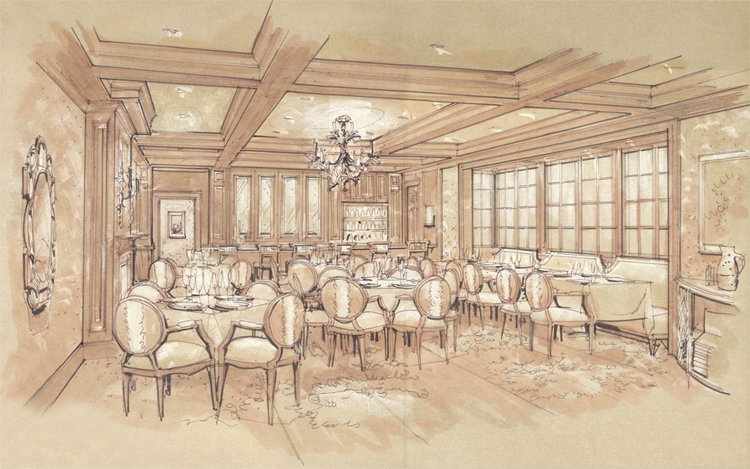 New Formal Dining Room conceptual rendering